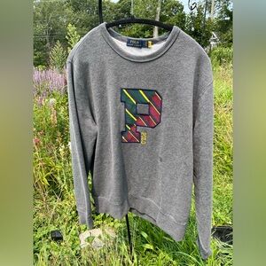 Men’s POLO Ralph Lauren Sweatshirt Letterman collegiate preppy L NWOT